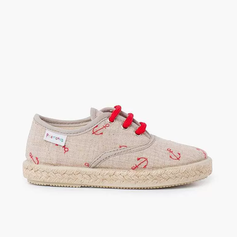 Flash Sale Anchor Trainers With Coloured Laces Girls Espadrilles