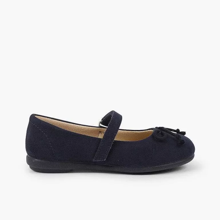 Cheap Ballet Flats With Loop Fasteners And Mary Jane-Style Bow Girls Ballet Pumps And Flats