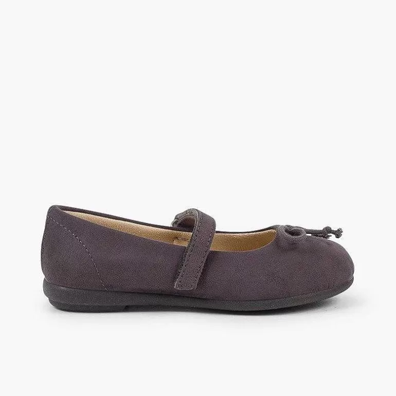 Cheap Ballet Flats With Loop Fasteners And Mary Jane-Style Bow Girls Ballet Pumps And Flats