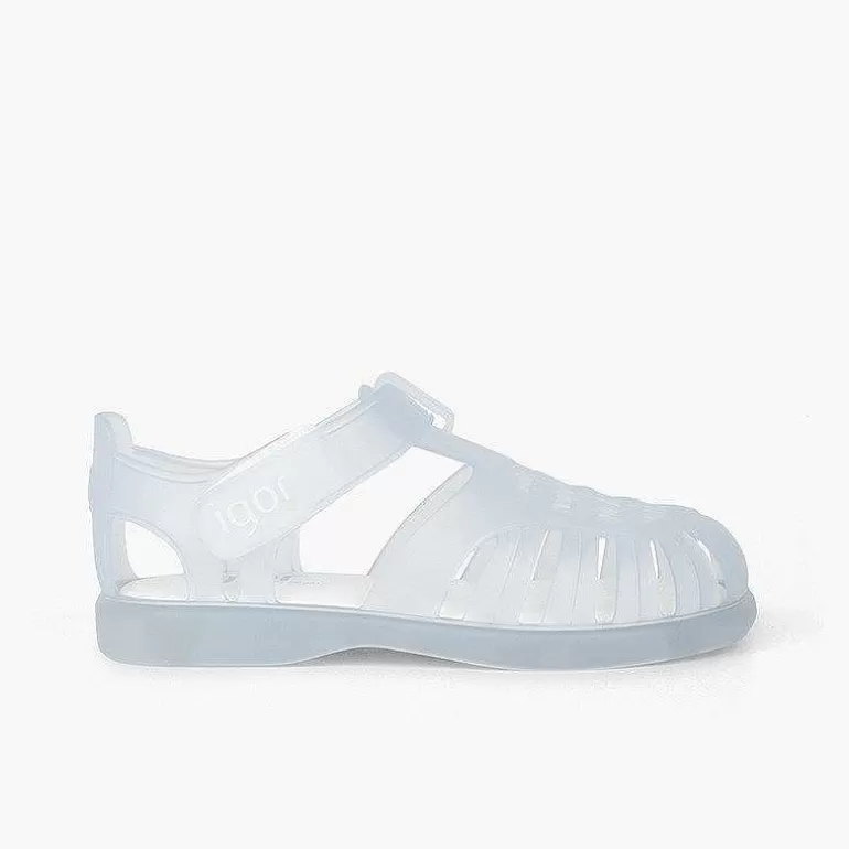 Cheap Basic Jelly Shoes With Loop Fasteners Tobby Girls Jelly Sandals And Beachwear