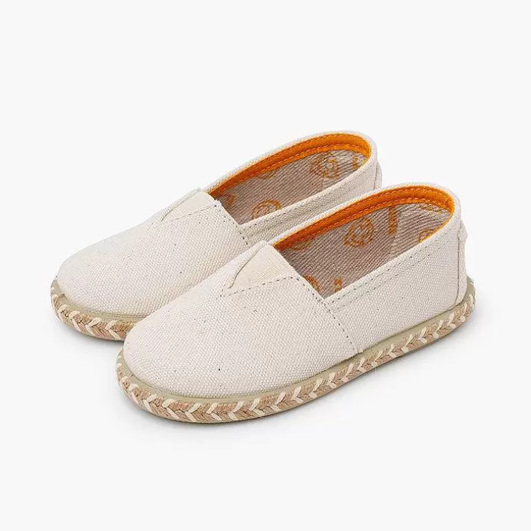 Outlet Bicolour Jute Espadrilles With Elastic Girls Espadrilles