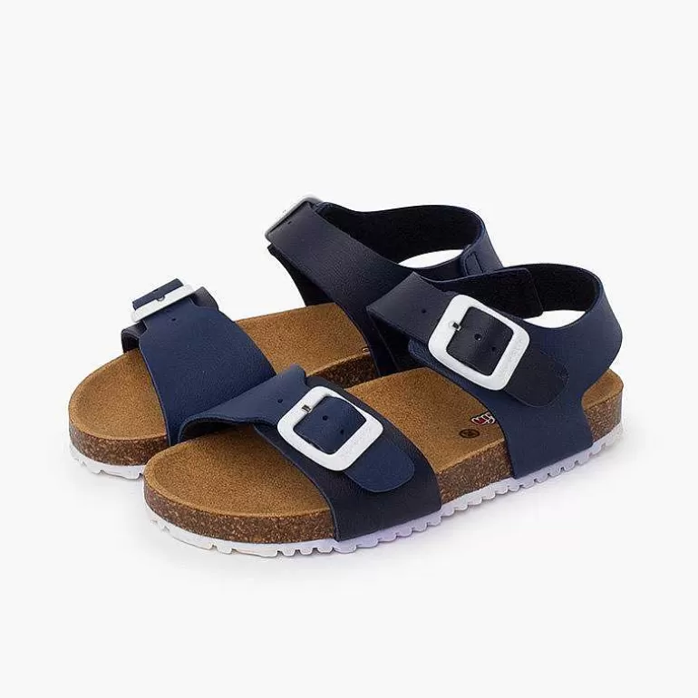 Flash Sale Bio Child'S Sandals Buckle Fastening White Sole Girls Sandals