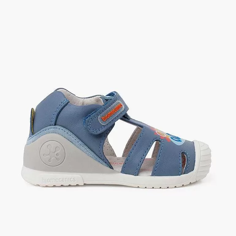 Outlet Biomecanics Sandals With Boat And Riptape Closure Boys Sandals