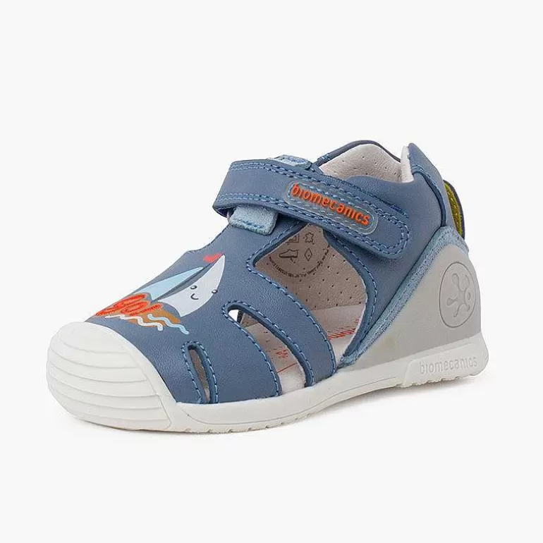 Outlet Biomecanics Sandals With Boat And Riptape Closure Boys Sandals