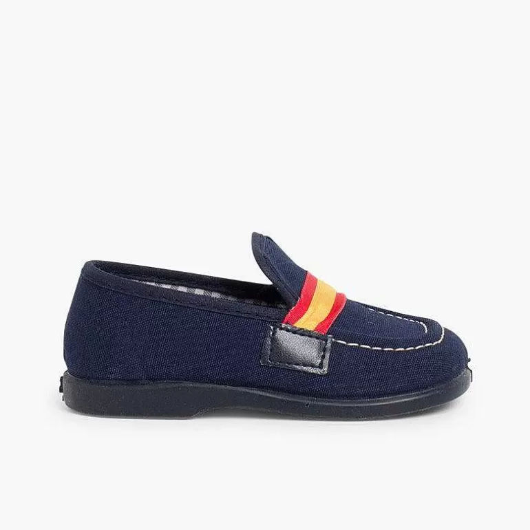 Sale Boys Coloured Band Canvas Moccasins Boys Moccasins And Loafers