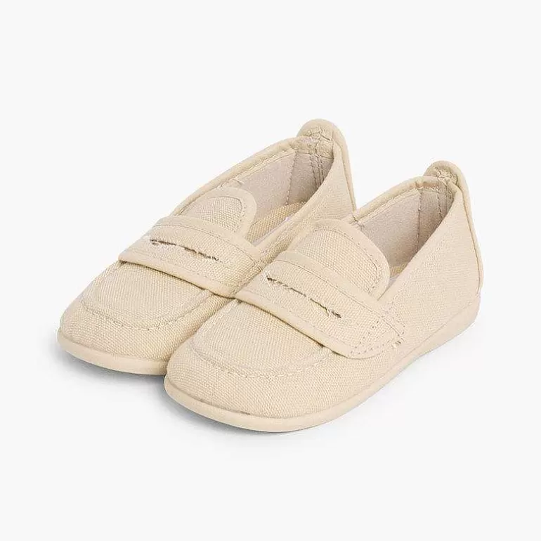 Hot Boys Plain Canvas Loafers Boys Moccasins And Loafers