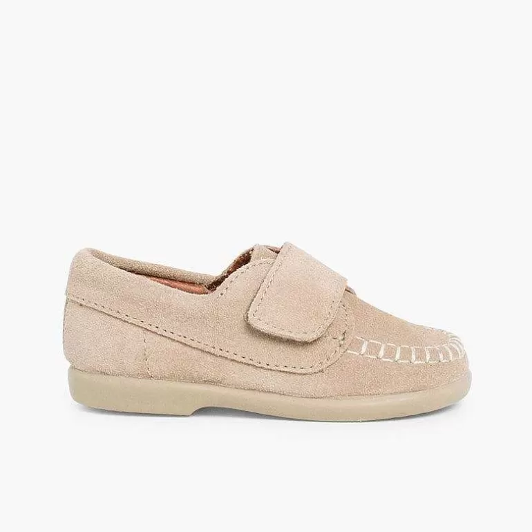 Best Boys Riptape Suede Loafers Boys Moccasins And Loafers