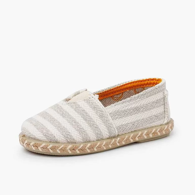 Fashion Camping-Style Striped Espadrilles Elastic Band Girls Espadrilles