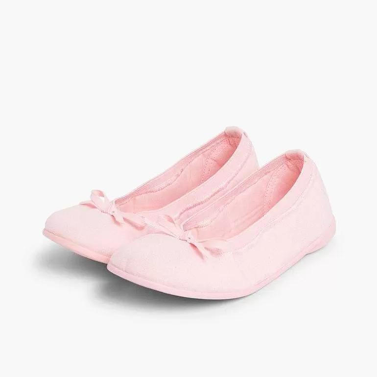 Hot Canvas Ballet Flats With Ribbon Women Ballet Pumps And Flats