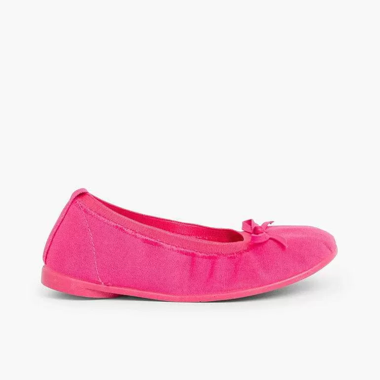 Hot Canvas Ballet Flats With Ribbon Women Ballet Pumps And Flats