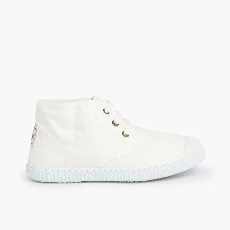 Hot Canvas High Top Trainers Women Boots