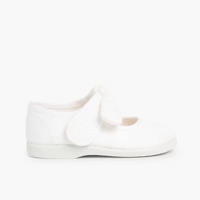 Store Canvas Mary Janes Loop Fasteners Girls Mary Janes