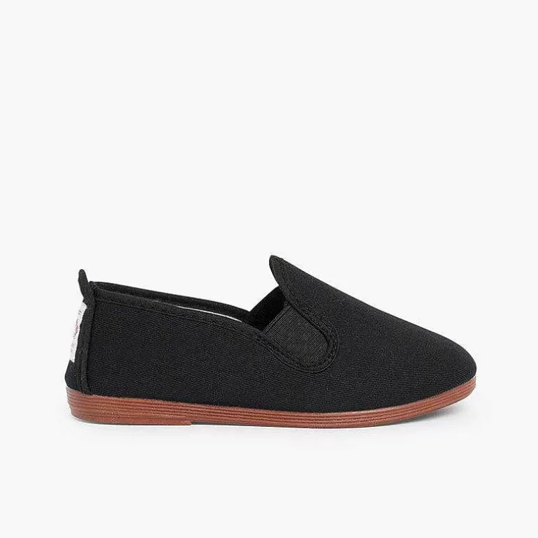 Fashion Canvas Slip On Plimsolls Girls Trainers