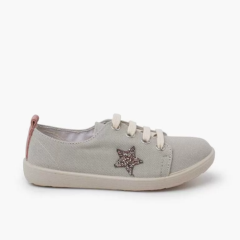 Shop Canvas Trainers Star Girls Trainers