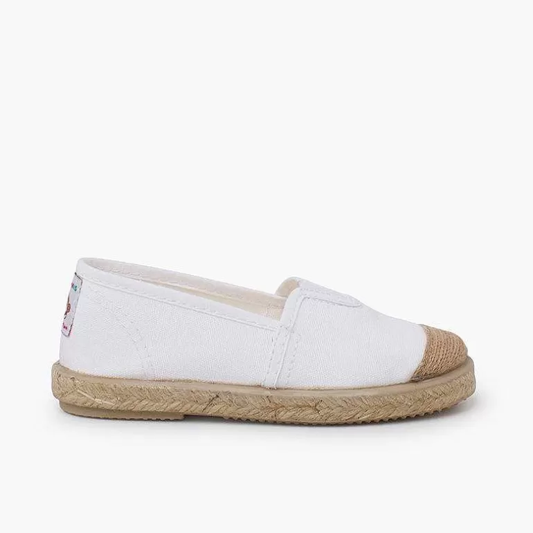 Online Central Elastic Espadrilles Jute Toecap Girls Espadrilles