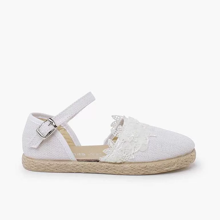 Best Ceremony Espadrilles With Lace Girls Espadrilles