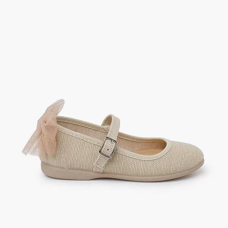 Store Ceremony Mary Janes With Tulle Back Bow Girls Mary Janes