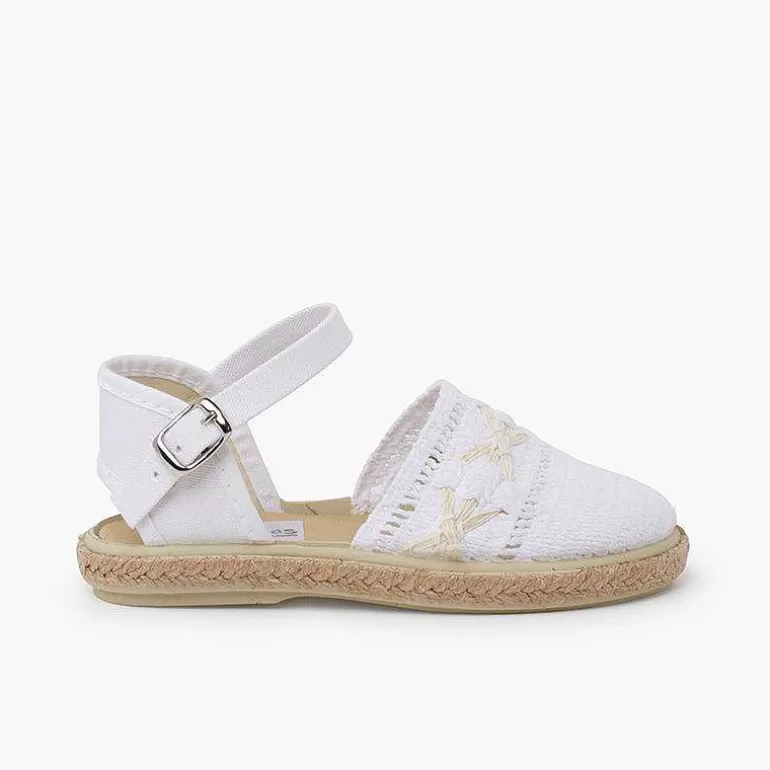 Discount Embroidered Espadrilles With Buckle Girls Espadrilles