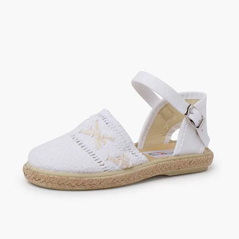 Discount Embroidered Espadrilles With Buckle Girls Espadrilles