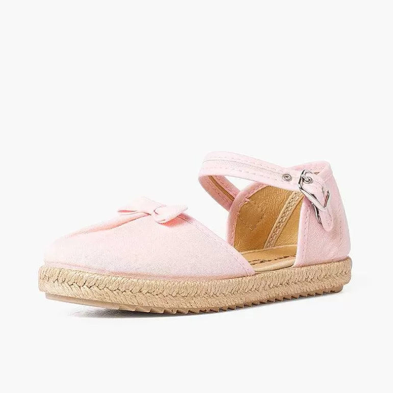 Clearance Espadrilles With Bow And Gathered Instep Girls Sandals