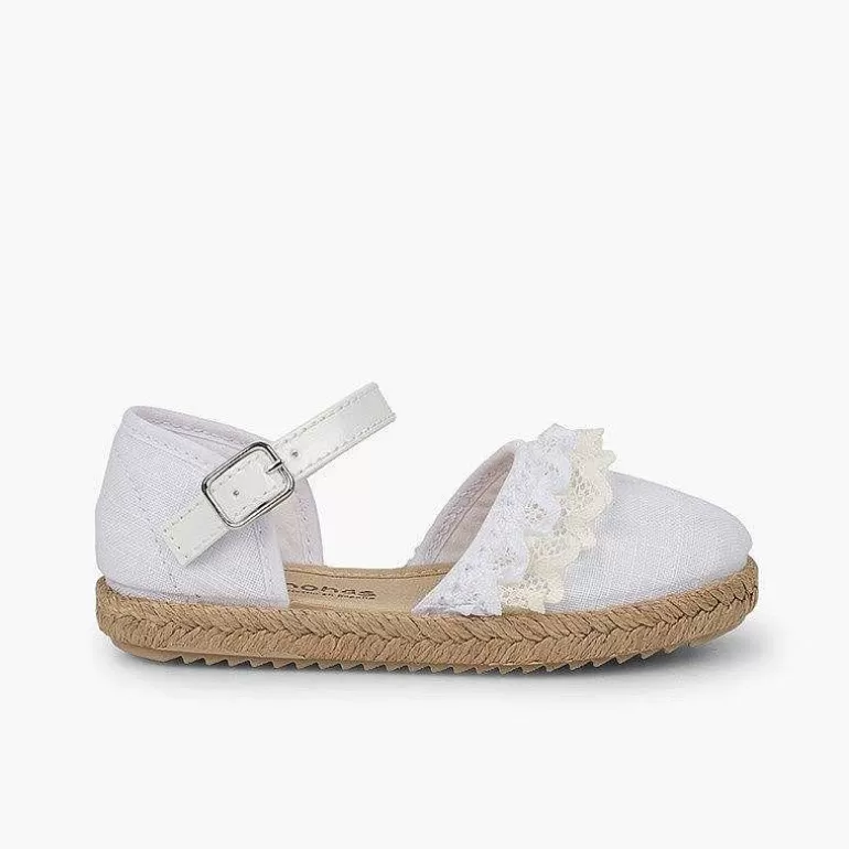 Online Espadrilles With Lace Girls Espadrilles