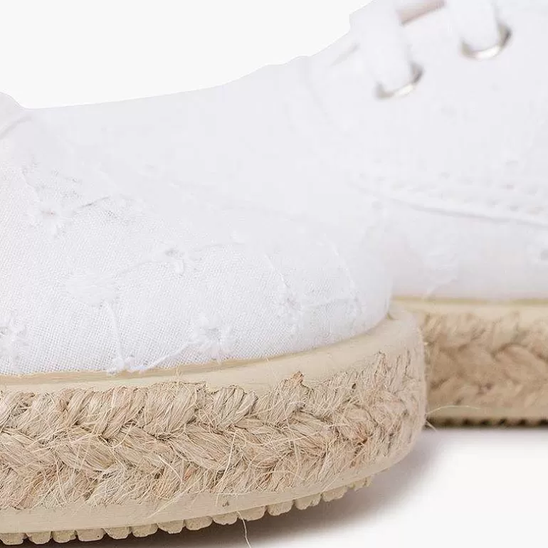 Flash Sale Espadrille-Type Trainers Swiss Embroidered Fabric Girls Espadrilles