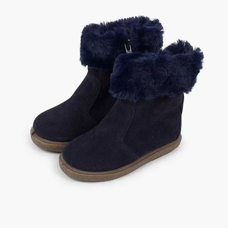 Flash Sale Faux Fur Collar Boots Girls Boots