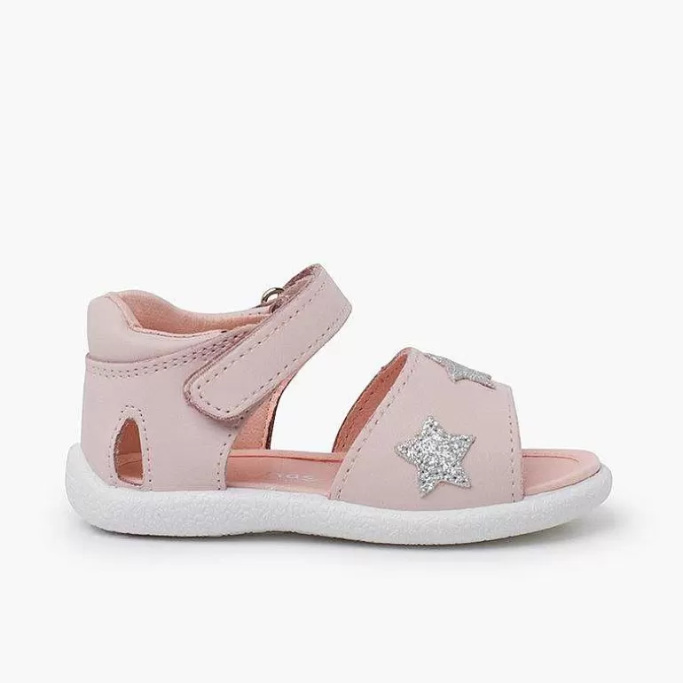 Fashion First Steps Sandals Glitter Stars Girls Sandals