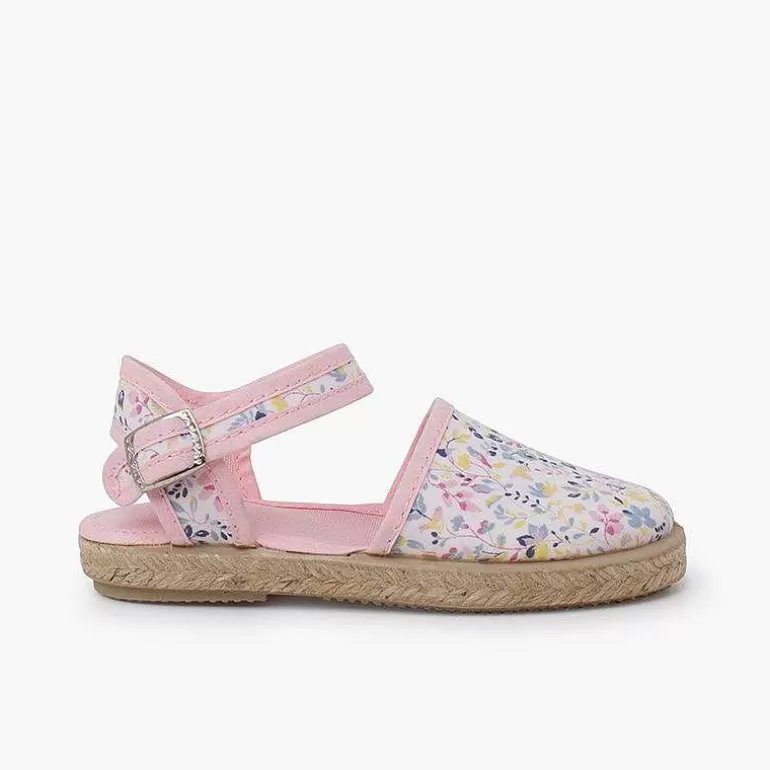 Flash Sale Floral Espadrilles Buckle Fastening Girls Espadrilles