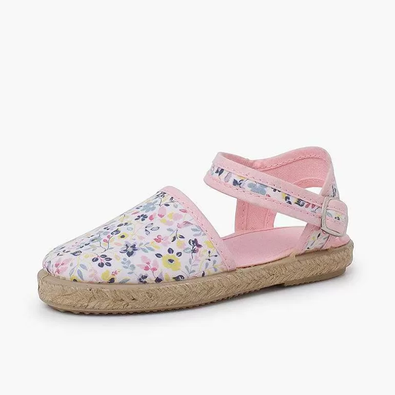 Flash Sale Floral Espadrilles Buckle Fastening Girls Espadrilles