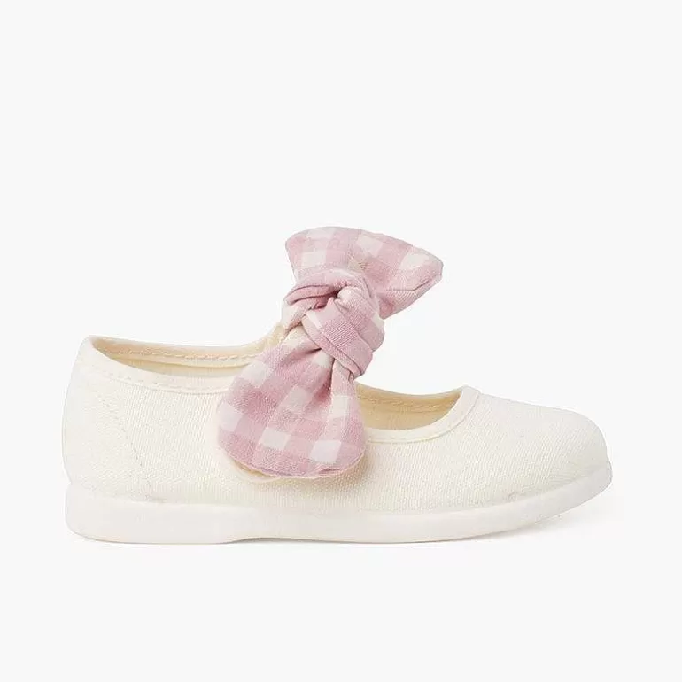 Best Gingham Bow Mary Janes With Hook-And-Loop Fastening Girls Mary Janes