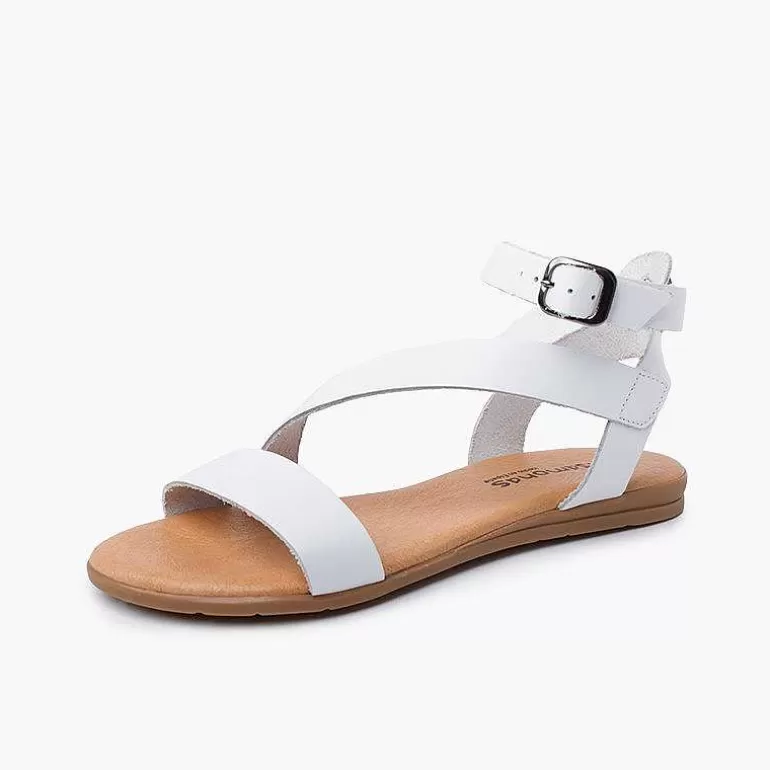 Shop Girl And Woman Leather Sandal Cross Strap Bracelet Buckle Girls Sandals