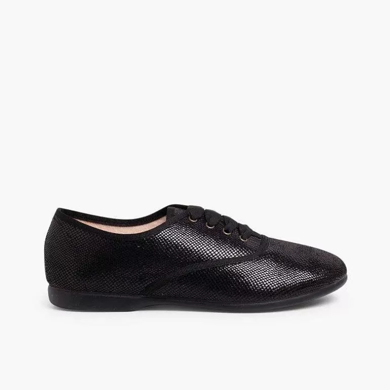Hot Girl´S And Women´S Snakeskin-Type Bluchers Women Brogues And Bluchers