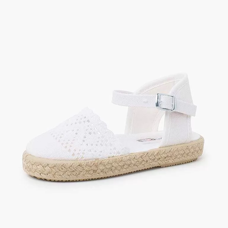 Outlet Girls Buckle Up Brogue Espadrille Wedge Girls Espadrilles