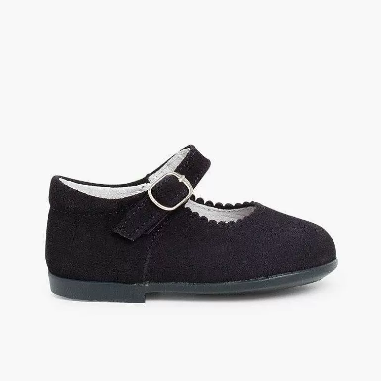 Shop Girls Buckle Up Suede Mary Janes Girls Mary Janes