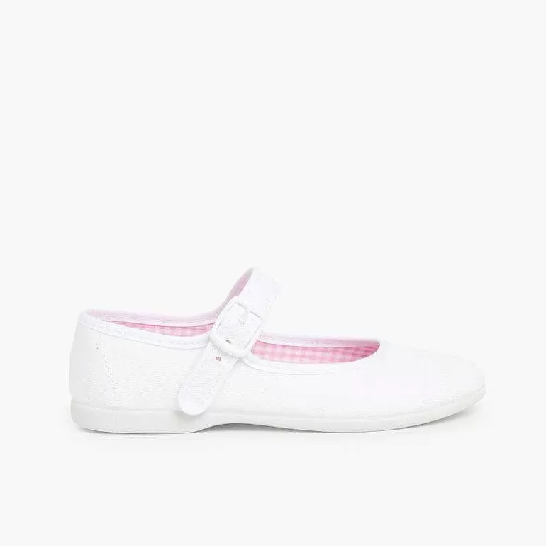 Best Girls Canvas Mary Jane Shoes - Large Sizes Girls Mary Janes