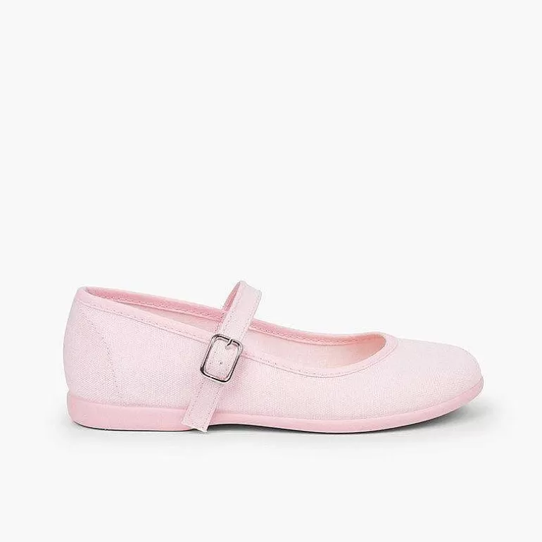 Hot Girls´ Canvas Mary Janes With Buckle Fastening Girls Mary Janes