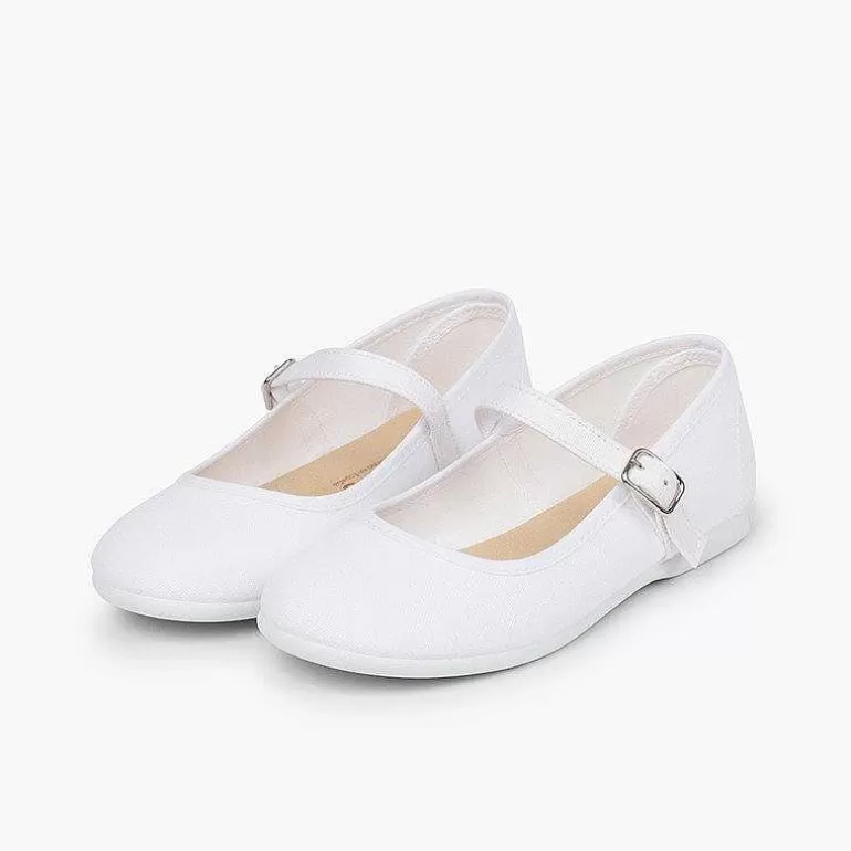 Hot Girls´ Canvas Mary Janes With Buckle Fastening Girls Mary Janes