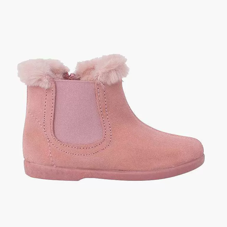 Flash Sale Girl'S Chelsea Boots With Furry Collar Girls Boots