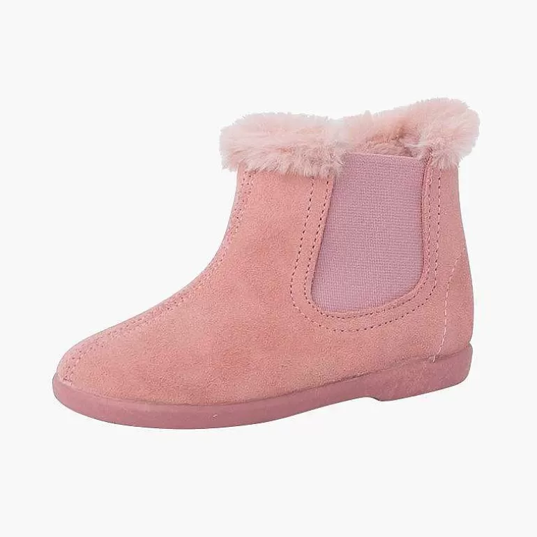 Flash Sale Girl'S Chelsea Boots With Furry Collar Girls Boots