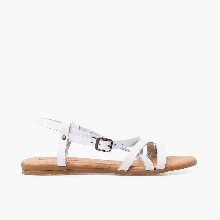 Outlet Girl'S Crossed Strap Sandals With Buckle Closure Girls Sandals