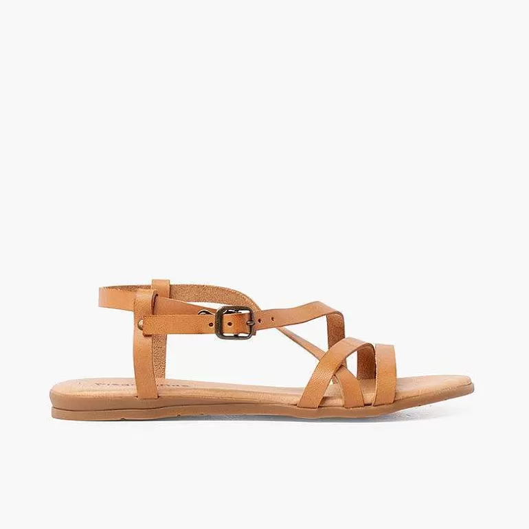 Outlet Girl'S Crossed Strap Sandals With Buckle Closure Girls Sandals