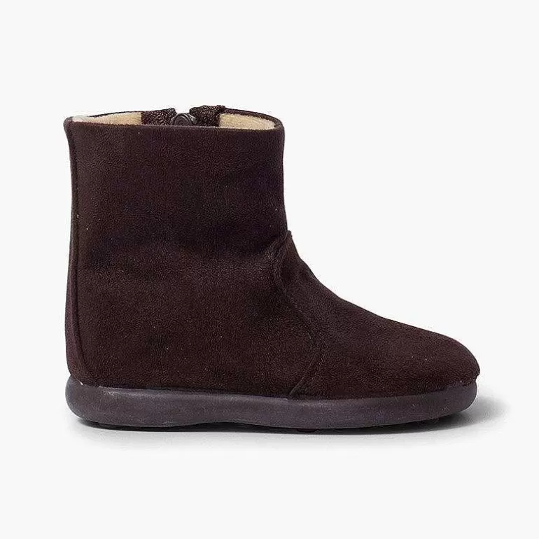 Outlet Girls Faux Suede Zip Boots Girls Boots