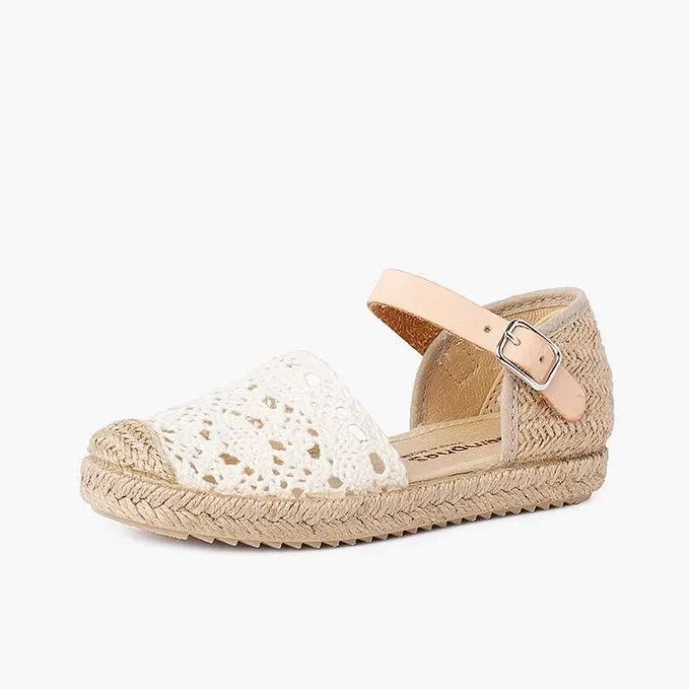 Cheap Girls Macrame Espadrille Sandal With Buckle Girls Espadrilles