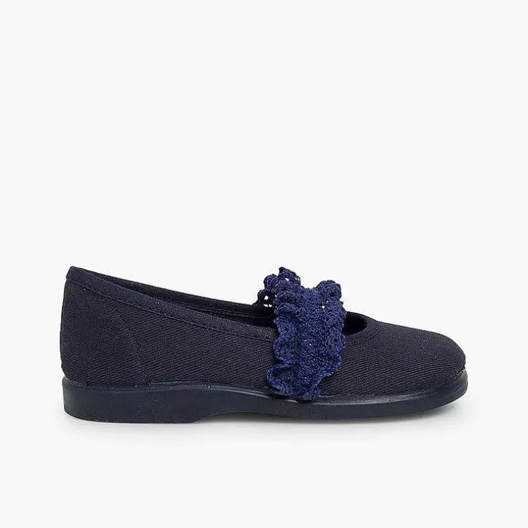 Sale Girls' Mary Janes With Elasticated Lace Strap Girls Mary Janes