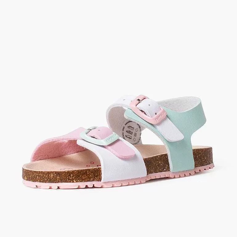 Store Girl'S Multicolour Bio Sandals With Double Buckle Girls Sandals