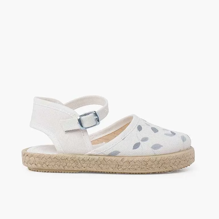 Discount Girl'S Patterned Espadrilles With Buckle Fastener Girls Espadrilles