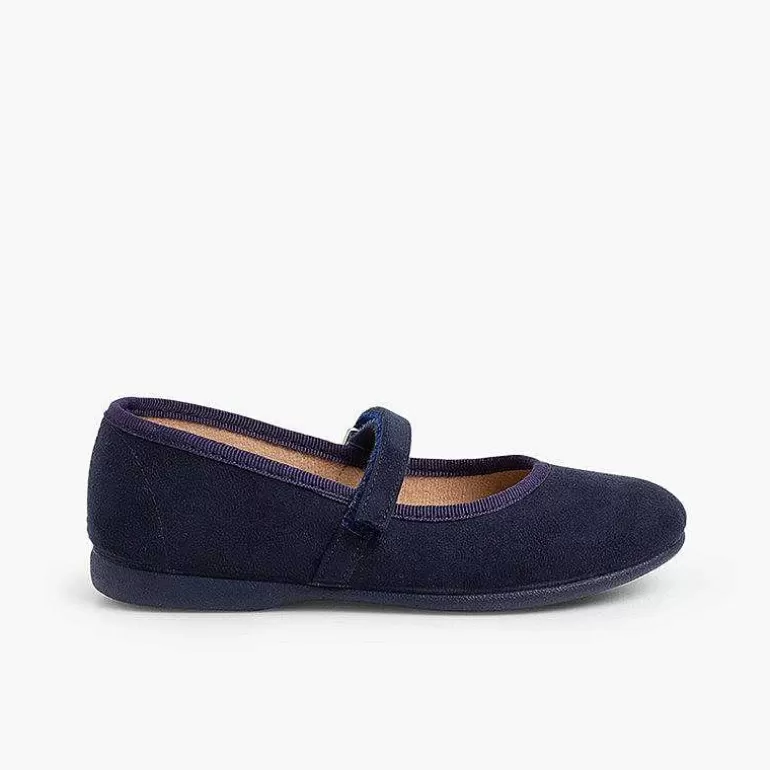 Flash Sale Girls Riptape Faux Suede Mary Janes Girls Mary Janes