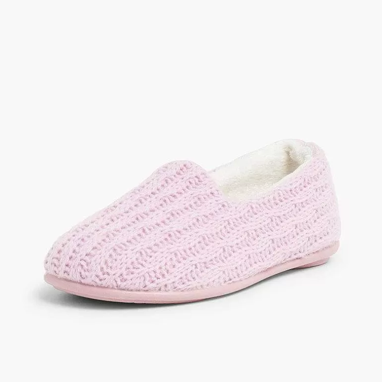 Cheap Kids Cable Knit Slippers Girls Slippers