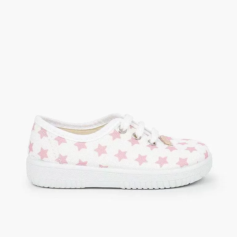 Sale Kids Sneakers Canvas Stars Girls Trainers